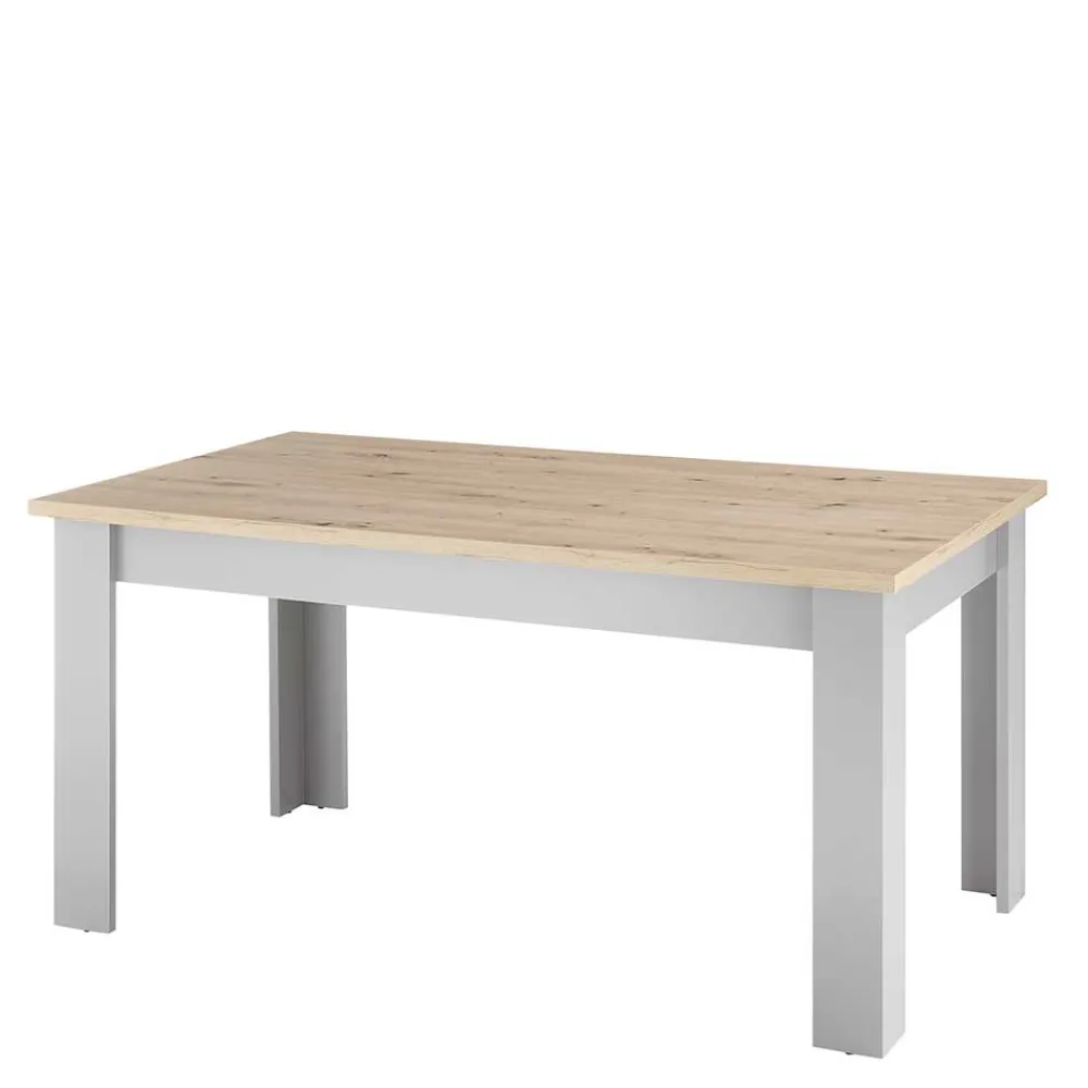 Wohnen Esszimmertische|Landhausmöbel*Esszimmer Tisch in Eiche NB & Lichtgrau - Buleta