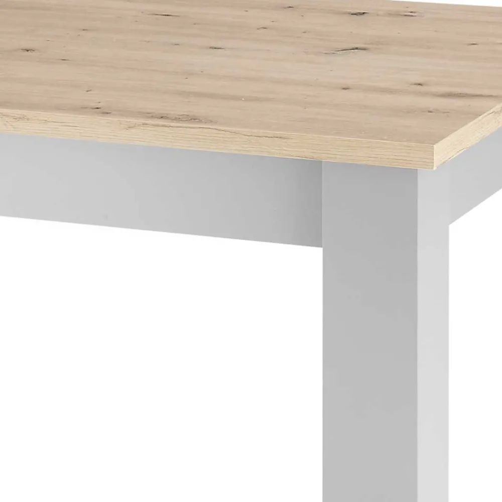 Wohnen Esszimmertische|Landhausmöbel*Esszimmer Tisch in Eiche NB & Lichtgrau - Buleta