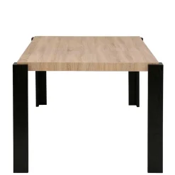 Wohnen Schwarze Möbel|Tische*Esszimmer Tisch in Holzoptik Eiche & Schwarz - Cigano