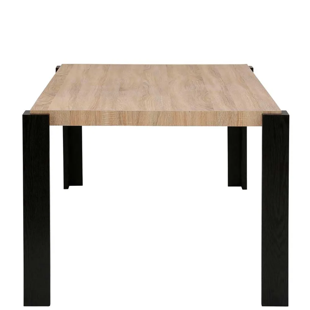 Wohnen Schwarze Möbel|Tische*Esszimmer Tisch in Holzoptik Eiche & Schwarz - Cigano