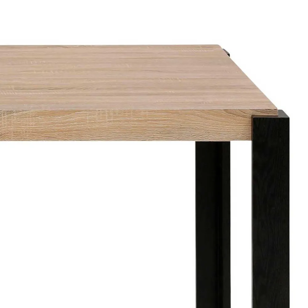 Wohnen Schwarze Möbel|Tische*Esszimmer Tisch in Holzoptik Eiche & Schwarz - Cigano