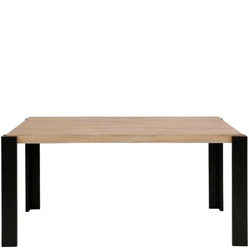 Wohnen Schwarze Möbel|Tische*Esszimmer Tisch in Holzoptik Eiche & Schwarz - Cigano