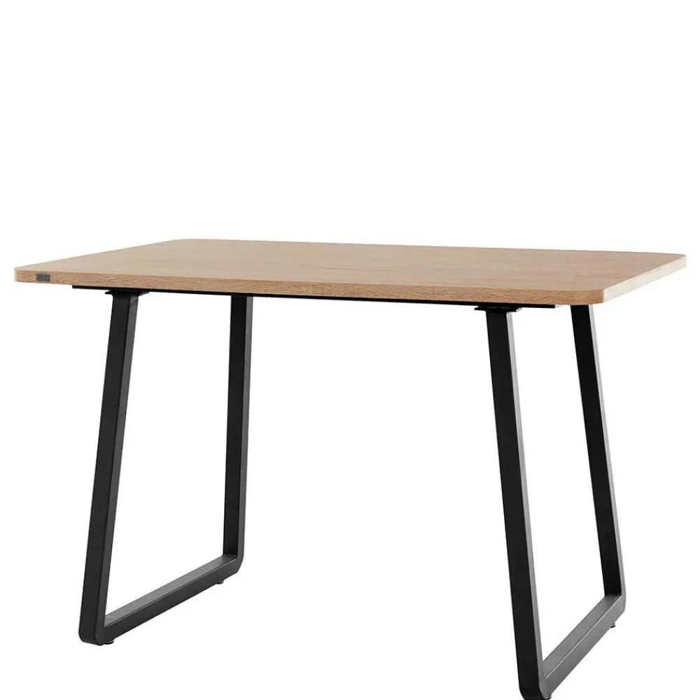 Wohnen Esszimmer Tisch in Wildeiche Optik & Schwarz - Neviska