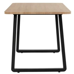 Wohnen Esszimmer Tisch in Wildeiche Optik & Schwarz - Neviska