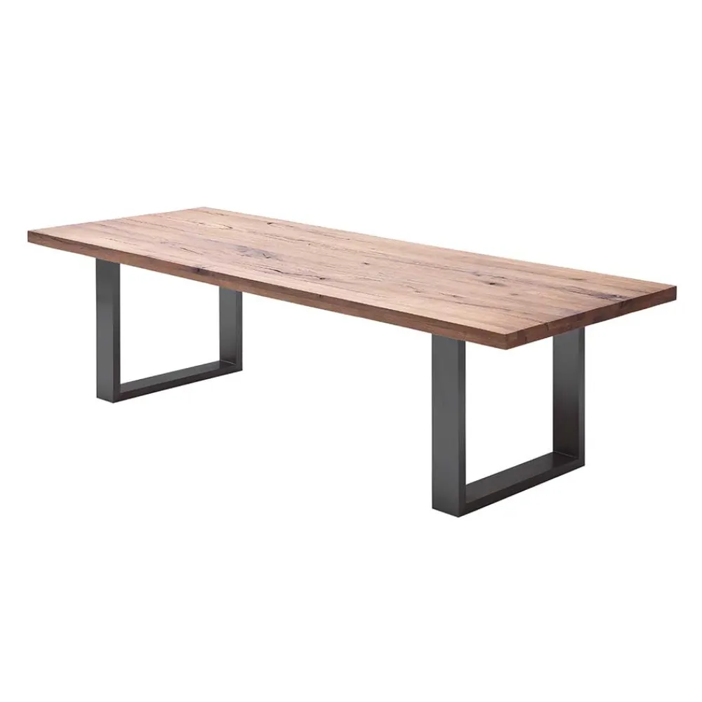 Wohnen Naturholzmöbel|Tische*Esszimmer Tisch mit dunkler Eichenplatte - Buleta