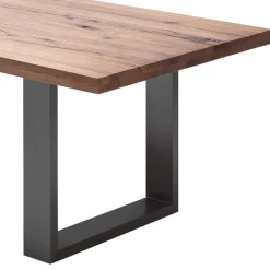 Wohnen Naturholzmöbel|Tische*Esszimmer Tisch mit dunkler Eichenplatte - Buleta