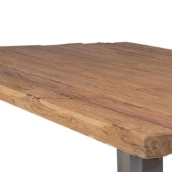 Wohnen Graue Möbel|Naturholzmöbel*Esszimmer Tisch mit Teak Altholz Platte - Malaya