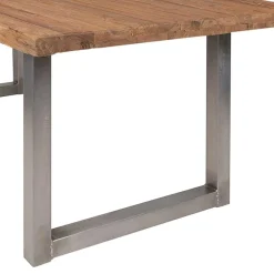 Wohnen Graue Möbel|Naturholzmöbel*Esszimmer Tisch mit Teak Altholz Platte - Malaya