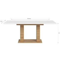 Wohnen Esszimmer-Ausziehtisch mit Säulengestell - Andryas