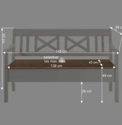 Wohnen Esszimmerbank Barlad mit Armlehnen und Truhe