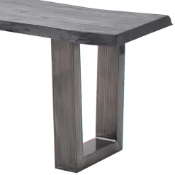 Wohnen Loft Möbel|Industrial Möbel*Esszimmerbank in Akazie Grau und Altsilber - Moggia