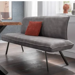 Wohnen Küchenbänke|Esszimmerbänke*Esszimmerbank in Dunkelgrau Microfaser - Aturin