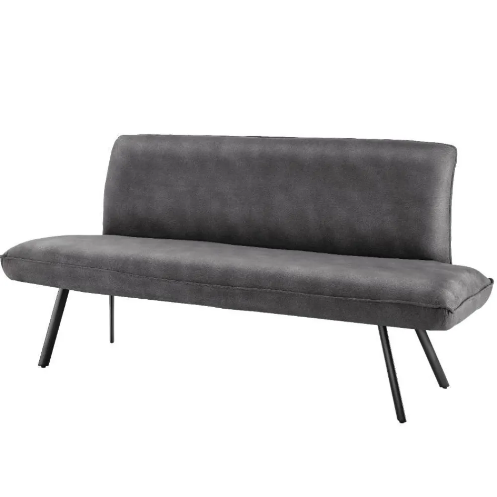 Wohnen Küchenbänke|Esszimmerbänke*Esszimmerbank in Dunkelgrau Microfaser - Aturin