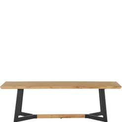 Wohnen Esszimmerbänke|Sitzbank*Esszimmerbank in Eiche Optik mit Schwarz - Yasmina