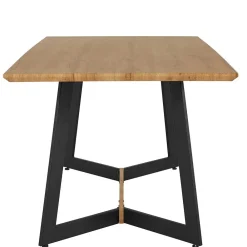 Wohnen Esszimmerbänke|Sitzbank*Esszimmerbank in Eiche Optik mit Schwarz - Yasmina