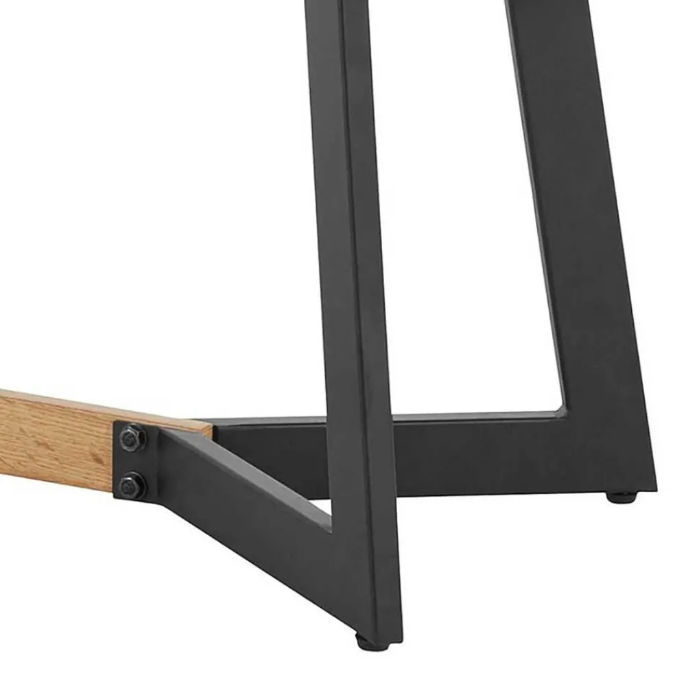 Wohnen Esszimmerbänke|Sitzbank*Esszimmerbank in Eiche Optik mit Schwarz - Yasmina