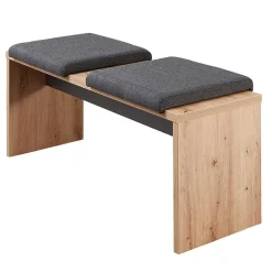 Wohnen Esszimmerbank in Wildeiche & Dunkelgrau - Kuetra