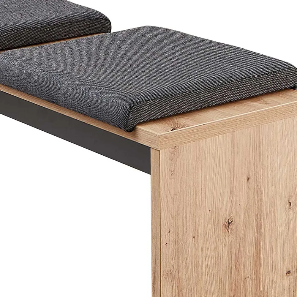 Wohnen Esszimmerbank in Wildeiche & Dunkelgrau - Kuetra