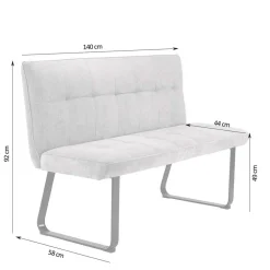 Wohnen Esszimmerbank mit Lehne modern - Ponzet