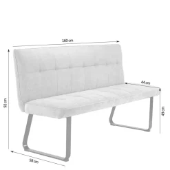 Wohnen Esszimmerbank mit Lehne modern - Ponzet