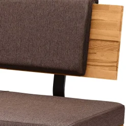 Wohnen Esszimmerbank mit Rückenlehne in Braun Stoff - Virds