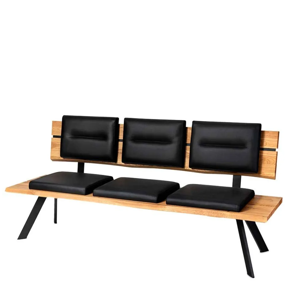 Wohnen Küchenbänke|Esszimmerbänke*Esszimmerbank mit Rückenlehne in Wildeiche - Piton