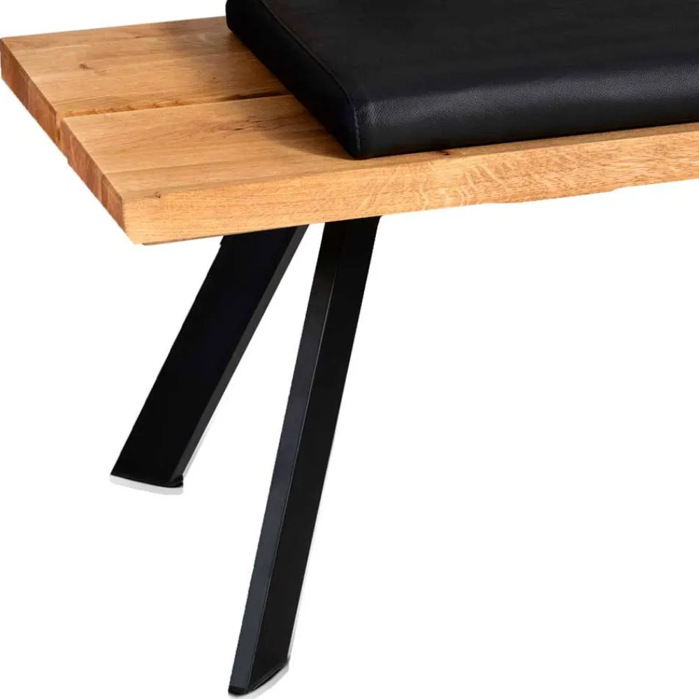 Wohnen Küchenbänke|Esszimmerbänke*Esszimmerbank mit Rückenlehne in Wildeiche - Piton