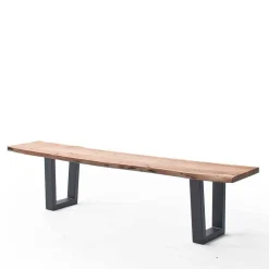 Wohnen Gartenbänke|Küchenbänke*Esszimmerbank mit Trapez-Bügelbeinen Anthrazit - Ramino