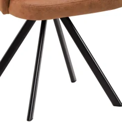 Wohnen Esszimmerstühle|Stühle*Esszimmer-Drehsessel in Cognac Braun - Sucrela