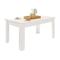 Wohnen Skandinavische Möbel*Esszimmereinrichtung in weißer Holzoptik Pinie - Liancos (dreiteilig)