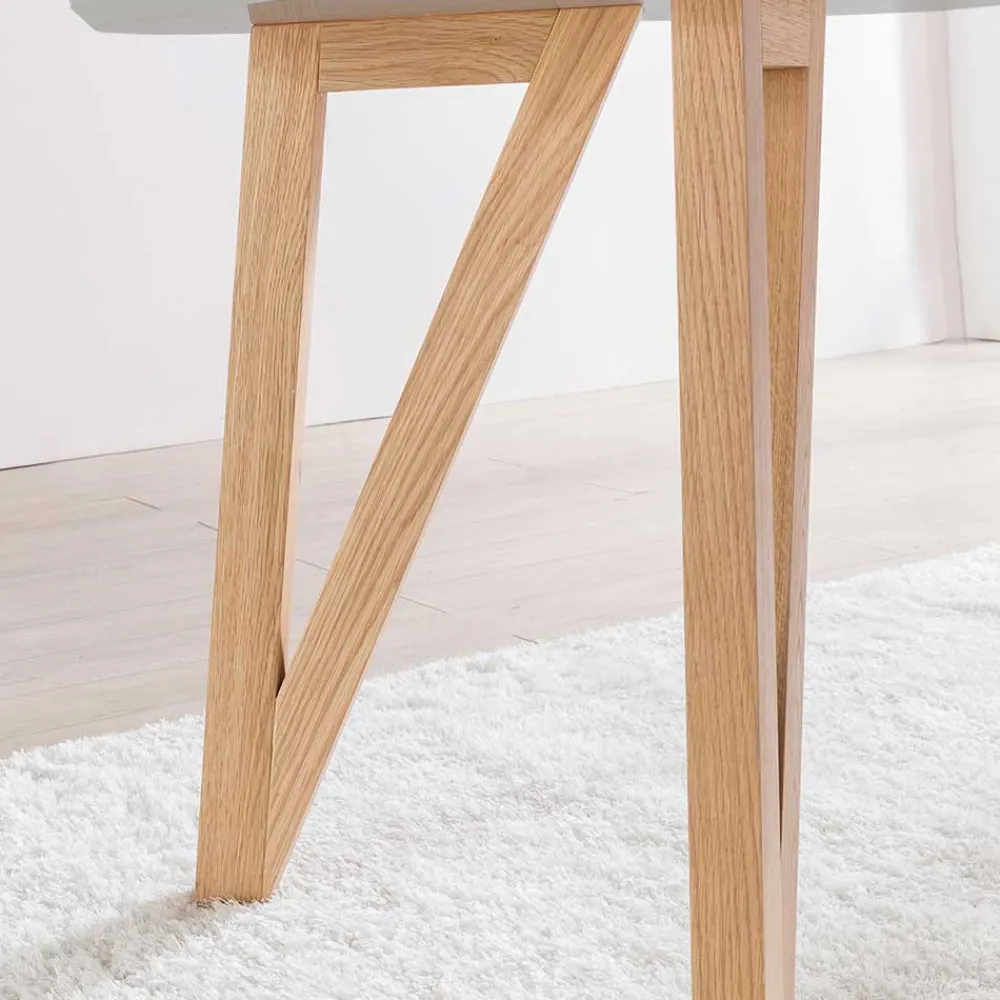 Wohnen Skandinavische Möbel*Esszimmergarnitur mit Polsterstühlen - Mint (fünfteilig)