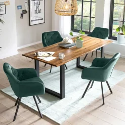 Wohnen Sitzgruppe*Esszimmergruppe mit vier Stühlen - Jalius (fünfteilig)