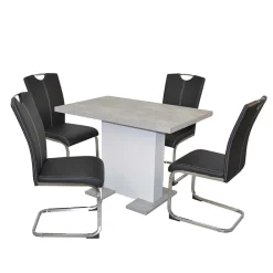 Wohnen Esszimmerkombination mit Säulentisch - Bahirah (fünfteilig)