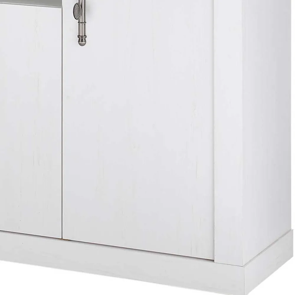 Wohnen Skandinavische Möbel|Wohnzimmer Komplett*Esszimmerschrank Set in weißer Holzoptik Pinie - Liancos (dreiteilig)