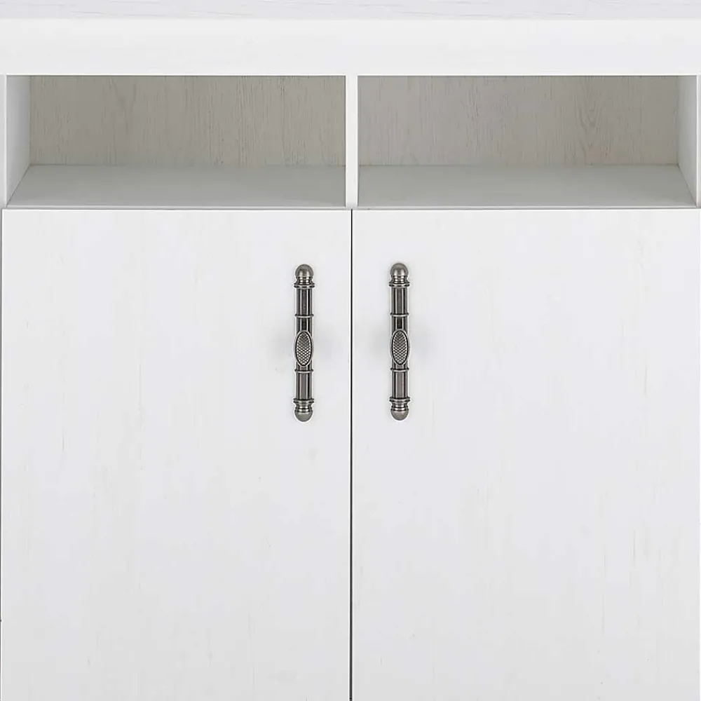 Wohnen Skandinavische Möbel|Wohnzimmer Komplett*Esszimmerschrank Set in weißer Holzoptik Pinie - Liancos (dreiteilig)