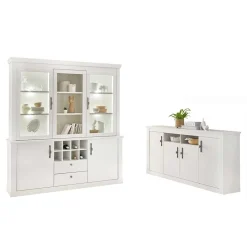 Wohnen Esszimmerschränke in weißer Holzoptik Pinie - Liancos (zweiteilig)