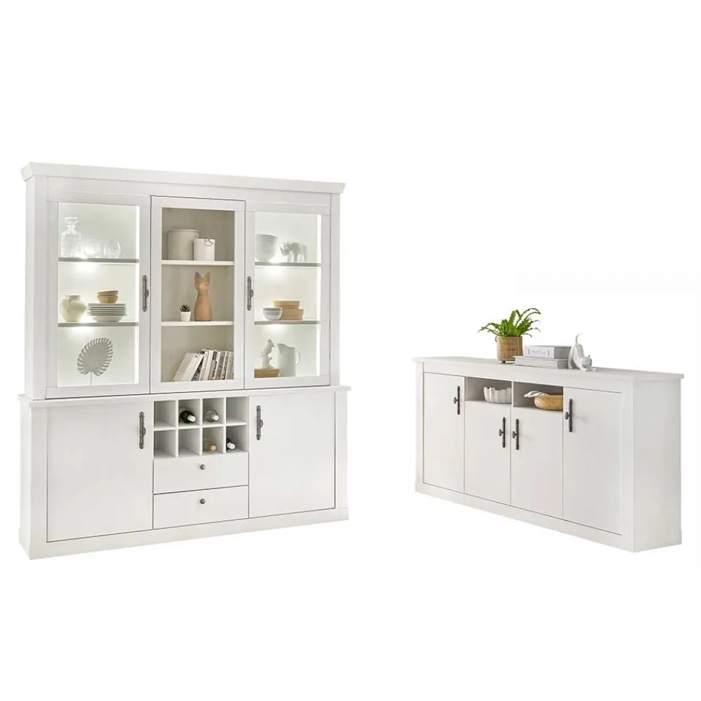 Wohnen Esszimmerschränke in weißer Holzoptik Pinie - Liancos (zweiteilig)