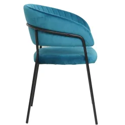 Wohnen Schwarze Möbel|Küchenstühle*Esszimmerstühle in Türkis & Schwarz - Vakuum