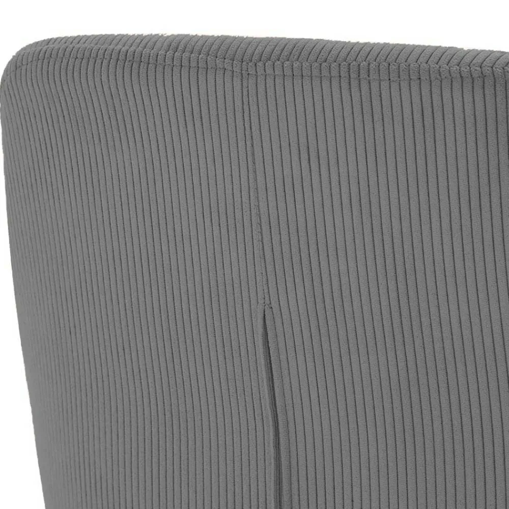 Wohnen Retro Möbel|Küchenstühle*Esszimmerstuhl aus Cord in Grau - Culau (2er Set)