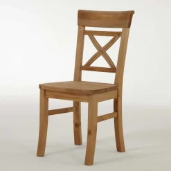 Wohnen Naturholzmöbel|Massivholzmöbel*Esszimmerstuhl Giurgia im Landhaus Design (2er Set)