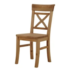 Wohnen Naturholzmöbel|Massivholzmöbel*Esszimmerstuhl Giurgia im Landhaus Design (2er Set)