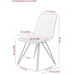 Wohnen Esszimmerstuhl in Beigegrau - Beveric (Set)