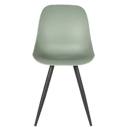 Wohnen Esszimmerstuhl in Graugrün Kunststoff - Stana (2er Set)