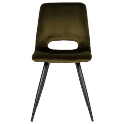 Wohnen Esszimmerstuhl in Oliv Grün Samtbezug - Tryndidad (2er Set)