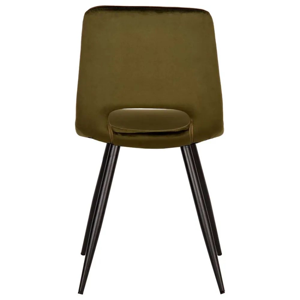 Wohnen Esszimmerstuhl in Oliv Grün Samtbezug - Tryndidad (2er Set)