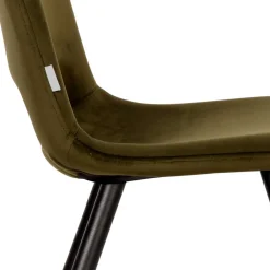 Wohnen Esszimmerstuhl in Oliv Grün Samtbezug - Tryndidad (2er Set)