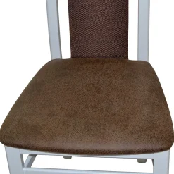 Wohnen Weiße Möbel|Braune Möbel*Esszimmerstuhl in Weiß & Braun - Bacanova (2er Set)