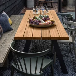 Wohnen Esszimmertisch aus Abachi Holz - Charme