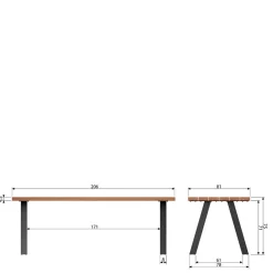 Wohnen Esszimmertisch aus Abachi Holz - Charme