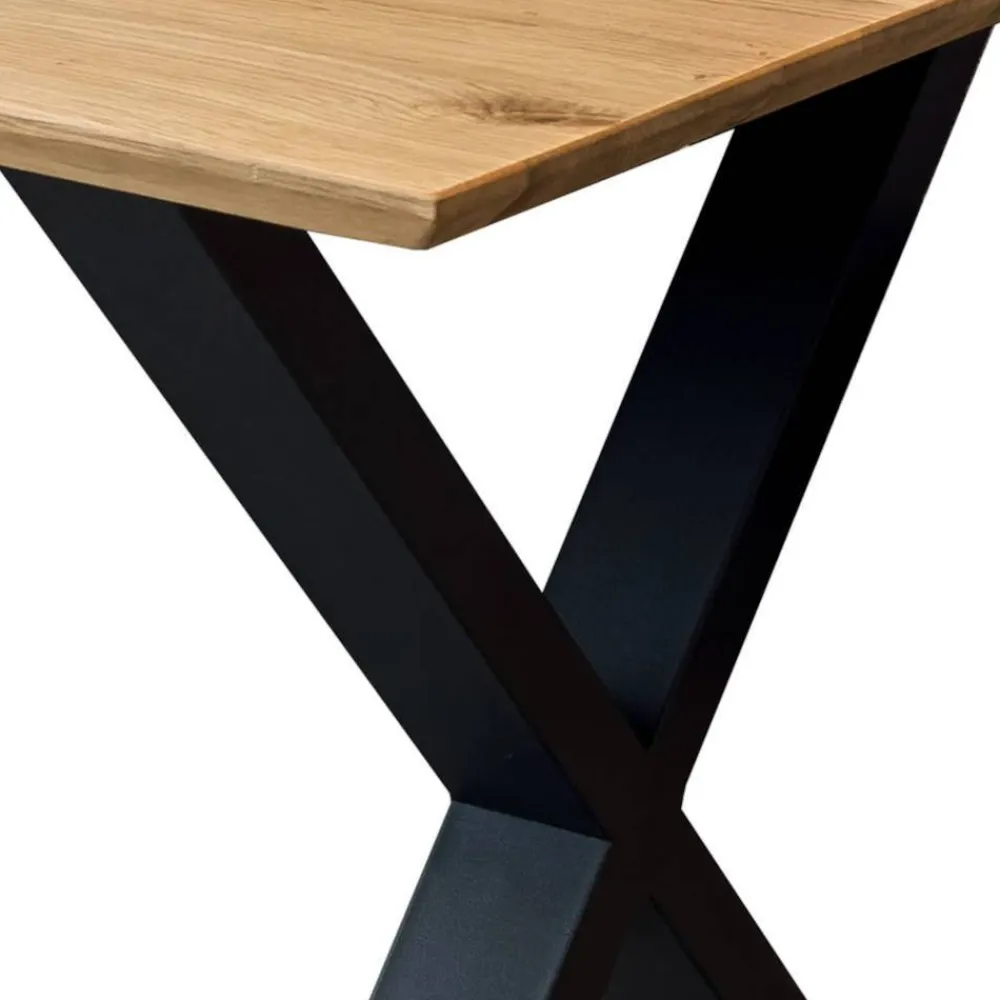 Wohnen Esszimmertisch aus Wildeiche mit Schweizer Kante - Ashron